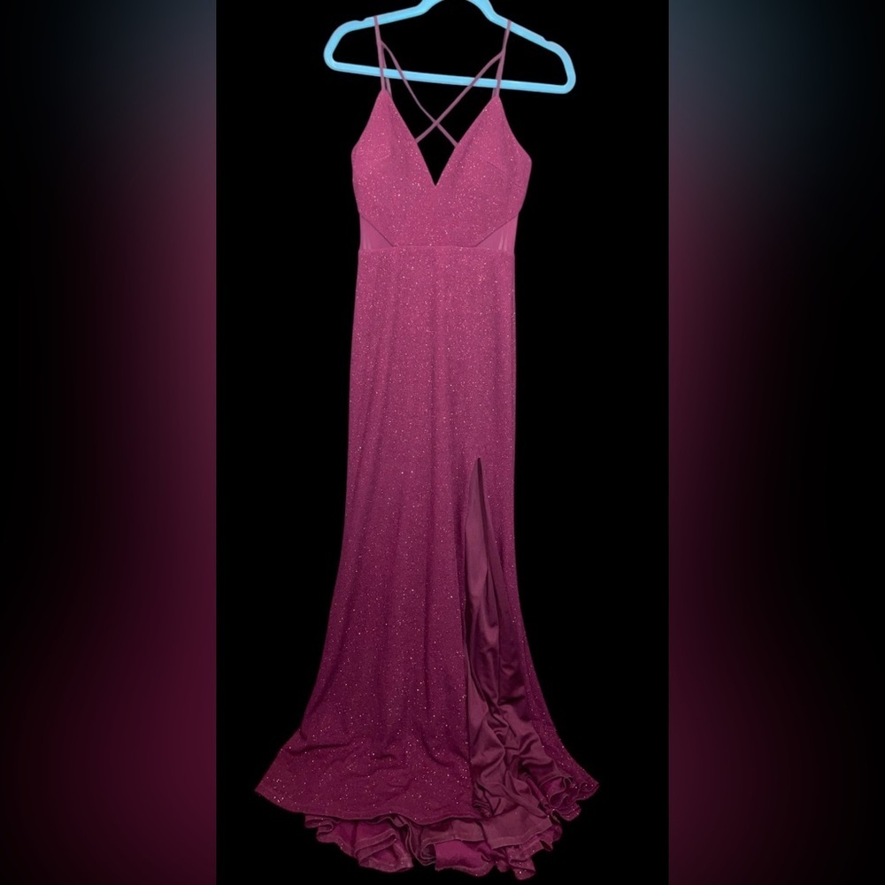 The Dear Moon Burgundy Juniors Prom Dress